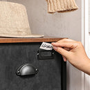 Fabric Chest of Drawers, Storage Drawers Tower, Dresser Cabinet with 8 Drawers for Bedroom Closet Living Room, Metal Frame, Industrial, Rustic Brown and Black LVT24H