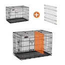 FEANDREA Dog Cage, Dog Crate with 2 Doors, 92.5 x 57.5 x 64 cm, Black PPD36BK