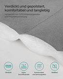 Padded Double Hammock, Quilted Hammock with Detachable Curved Bamboo Spreader Bars, Swing Bed with Pillow, Oxford Fabric, 200 x 140 cm, Load Capacity 225 kg, Brown and Grey GDC34CG