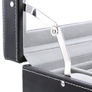 Watch Box with 20 Slots, Large Watch Storage Display Case with Glass Lid, PU Cover, Velvet Lining, Great Gift for Loved Ones, Black JWB020