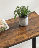 Konsolentisch, Eingangstisch, stabiler Sofatisch, für Wohnzimmer, Schlafzimmer, einfache Montage, Rustikales Braun und Schwarz LNT80X