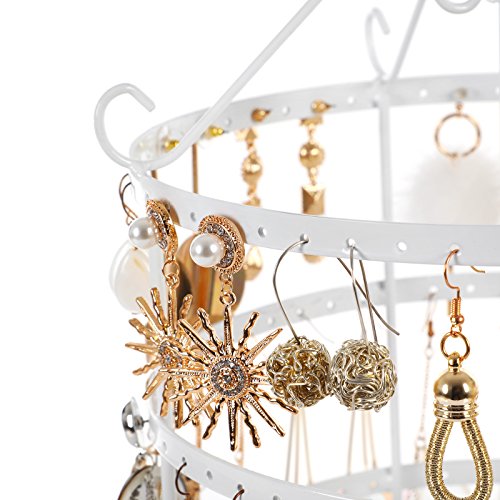 Jewellery Holder Jewellery Stand Metal Earring Necklace Bracelet Holder White JDS055