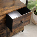 Storage Cabinet, Storage Rack with Fabric Drawers and Shelves, Industrial Bookshelf, for Living Room, Study, Bedroom, Rustic Brown and Black LGS044B02