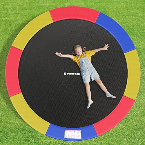 Replacement Trampoline Safety Pad Mat, Standard Spring Cover for 8 ft Trampoline, 244 cm Diameter, 30 cm Wide, UV-Resistant, Tear-Resistant, Edge Protection, Multi-Colour STP8RY