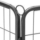 FEANDREA Puppy Playpen, Dog Enclosure, Pet Exercise Panels, Gray PPK04GY