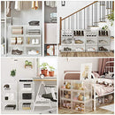 Schuhkartons, 6er-Pack stapelbare Schuh-Organizer mit transparenter Tür, Schuhaufbewahrung aus Kunststoff für UK-Größe 11, 36 x 28 x 22 cm, transparent
