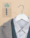 Wooden Hangers, Set of 20, Coat Hangers, Clothes Hangers, with Shoulder Notches, Anti-Slip Trousers Bar, 360° Swivel Hook, for Suits, Shirts, Coats, White and Silver CRW03W-20