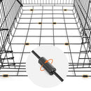 FEANDREA Dog Cage, Dog Crate with 2 Doors, 92.5 x 57.5 x 64 cm, Black PPD36BK