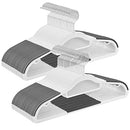 Set of 50, Durable Plastic Non-Slip Design, Space-Saving Hangers, Thickness of 0.5 cm, 360° Swivel Hook, Length of 42 cm, White and Dark CRP020W02, ABS, Light Grey, Standard