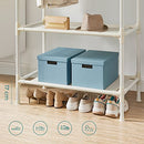 Clothes Rack, Metal Clothing Stand with 2 Hanging Rails and 2 Storage Shelves, Max. Load 70 kg, Easy Assembly, White RDR02WT