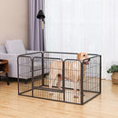 FEANDREA Puppy Playpen, Dog Enclosure, Pet Exercise Panels, Gray PPK04GY