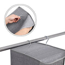 Hanging Storage with 6 Shelves Wardrobe Closet Organiser + 2 Clips, Grey 30 x 30 x 130 cm (W x D x H) RCH06G