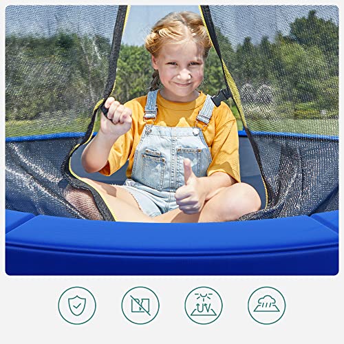 Replacement Trampoline Safety Pad Mat, Standard Spring Cover for 6 ft Trampolines, 183 cm in Diameter, 28 cm Wide, UV-Resistant, Tear-Resistant, Edge Protection, Blue STP6FT