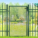 Garden Gate, Galvanised Steel, Sturdy and Durable, Lockable, 87 x 150 cm (Side Columns Not Included), 5 x 20 cm Mesh Grid, Green, GGD200G