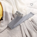 Pack of 20 Metal Trouser Hangers with Open End and Non-Slip Coating, Space Saving, 38 cm Wide, Grey CRI04G-20