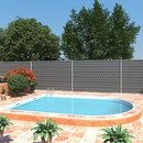 PVC Privacy Screen, Garden Fence Cover Stripe, 0.19 x 40 m Roll Opaque Screening, Decorative Balcony Screen, UV Resistant Sunscreen Cover, 25 Mounting Clips, Charcoal GPJ040H