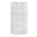 Schuhregal, transparente Aufbewahrung, faltbare, stapelbare Kunststoff-Spielzeugkisten mit Deckel, staubdichte Schuh-Organizer