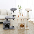 Pet Cat Tree House Condo Perch Entertainment Scratching for Cats Kitten Multi-Level Tower for Large Cat Cozy Furniture Protector