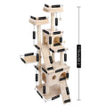 Pet Cat Tree House Condo Perch Entertainment Scratching for Cats Kitten Multi-Level Tower for Large Cat Cozy Furniture Protector