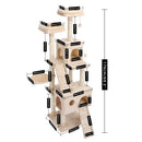 Pet Cat Tree House Condo Perch Entertainment Scratching for Cats Kitten Multi-Level Tower for Large Cat Cozy Furniture Protector