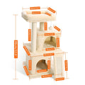 Pet Cat Tree House Condo Perch Entertainment Scratching for Cats Kitten Multi-Level Tower for Large Cat Cozy Furniture Protector
