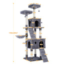 Pet Cat Tree House Condo Perch Entertainment Scratching for Cats Kitten Multi-Level Tower for Large Cat Cozy Furniture Protector