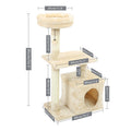 Pet Cat Tree House Condo Perch Entertainment Scratching for Cats Kitten Multi-Level Tower for Large Cat Cozy Furniture Protector