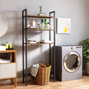 WC-Aufbewahrungsregal, 3 Etagen, industrieller Badezimmer-Organizer, Toilettenregal, platzsparend mit multifunktionalem Braun