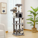 Pet Cat Tree House Condo Perch Entertainment Scratching for Cats Kitten Multi-Level Tower for Large Cat Cozy Furniture Protector