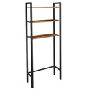 WC-Aufbewahrungsregal, 3 Etagen, industrieller Badezimmer-Organizer, Toilettenregal, platzsparend mit multifunktionalem Braun