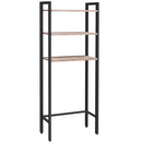 WC-Aufbewahrungsregal, 3 Etagen, industrieller Badezimmer-Organizer, Toilettenregal, platzsparend mit multifunktionalem Braun