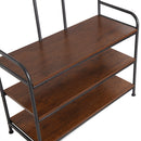 Kleiderständer mit Schuhregal 7 Haken Standregal 84x180x36cm Aufbewahrung Jacke Organizer für Kleidung Schals Schuhe