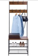 Kleiderständer Kleiderständer Wäscheständer Schuhregal mit 7 Haken Hängeregal Zuhause Schlafzimmer Aufbewahrung Kleiderständer Organizer