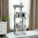 Pet Cat Tree House Condo Perch Entertainment Scratching for Cats Kitten Multi-Level Tower for Large Cat Cozy Furniture Protector
