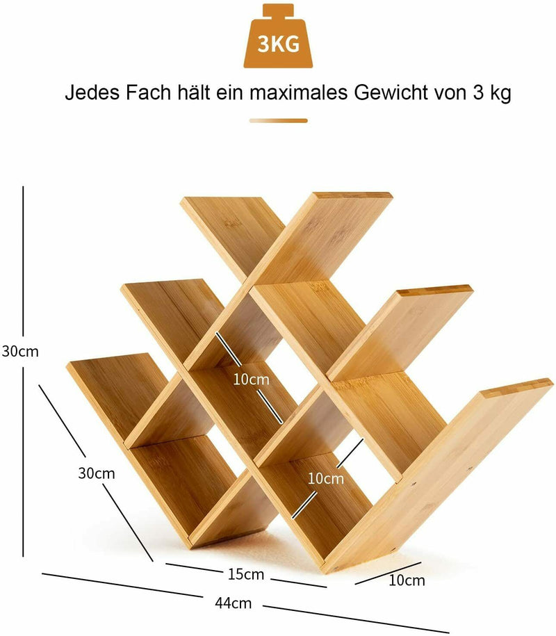 Weinregal Bambus Für 8 Flaschen Weinflaschenha