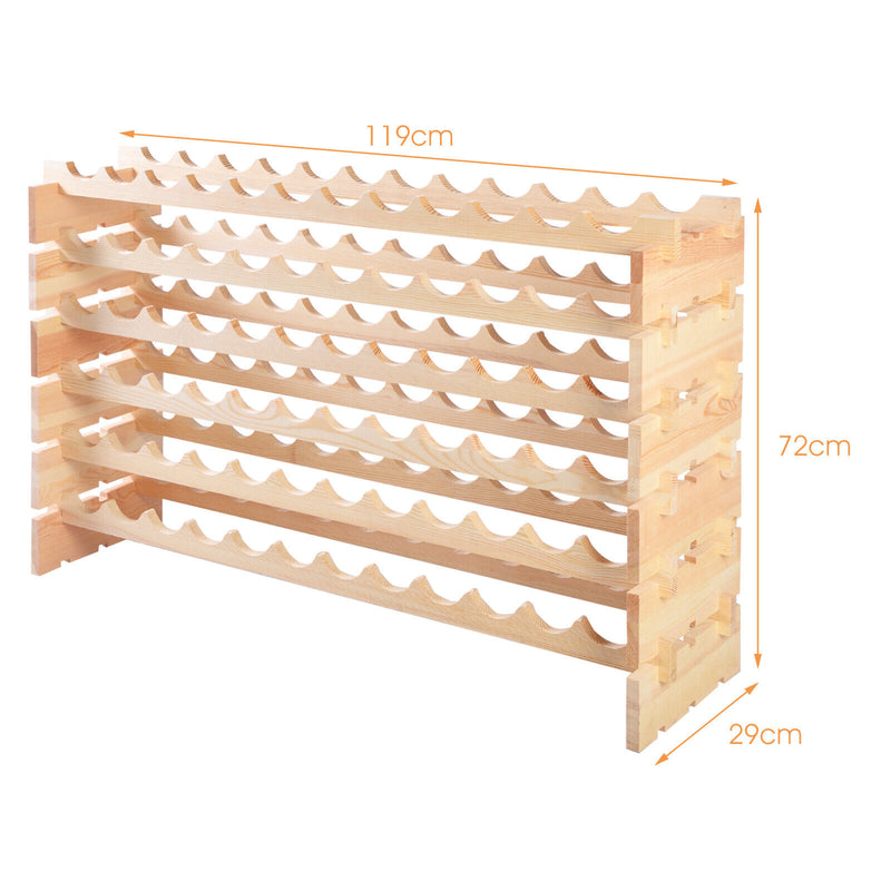 Weinregal Aus Holz Flaschenregal Weinständer 72 Flaschen Weinschrank Erweiterbar